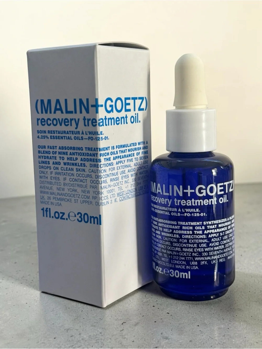 Malin + Goetz Recovery Treatment Oil 1 oz / 30 mL Face Oil Cruelty-Free NIB